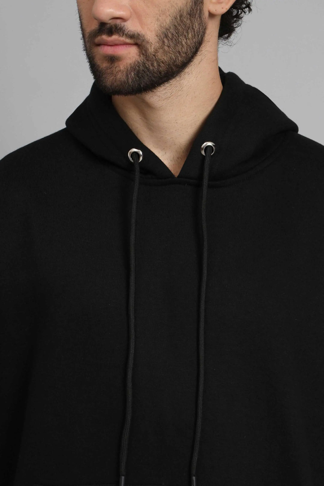 Regular Fit Printed Premium Black Hoodie For Men - Peplos Jeans