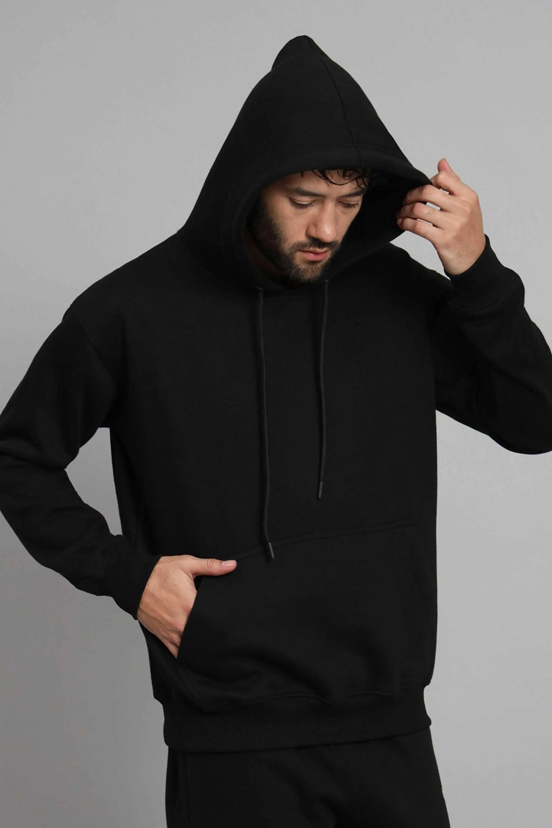 Regular Fit Printed Premium Black Hoodie For Men - Peplos Jeans