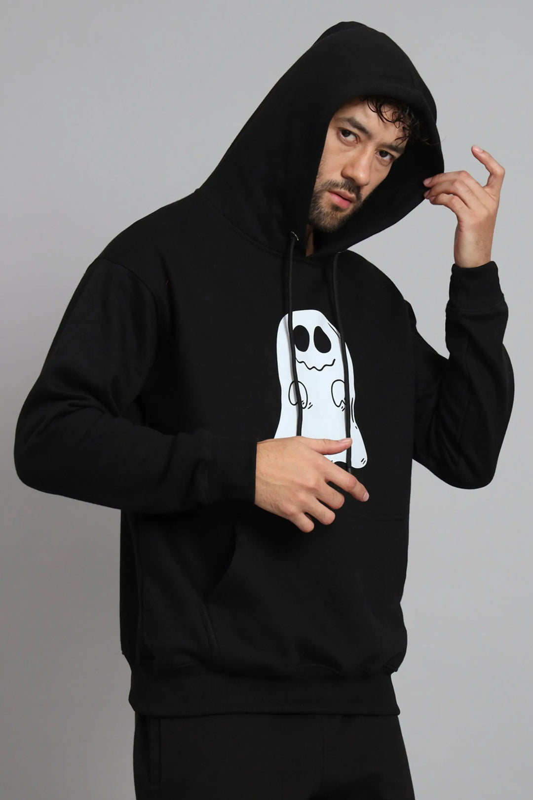 Regular Fit Printed Premium Black Hoodie For Men - Peplos Jeans