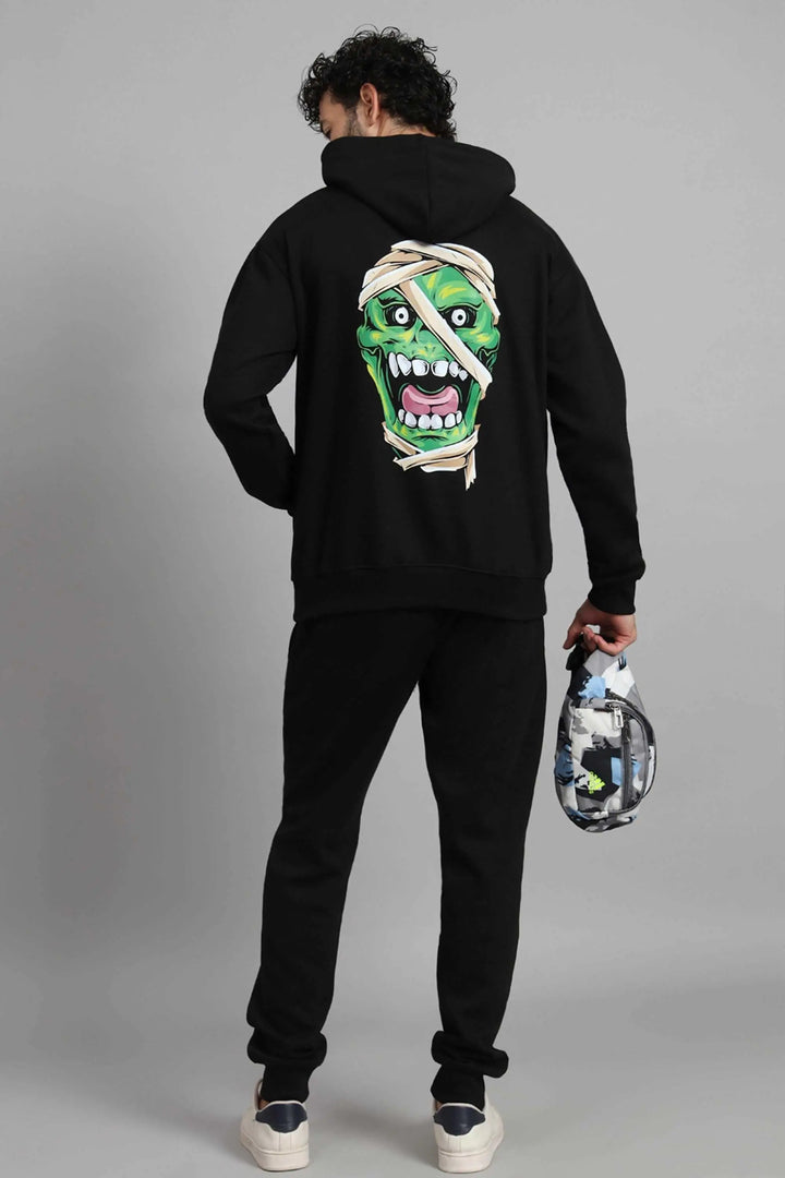 Regular Fit Printed Premium Black Hoodie For Men - Peplos Jeans