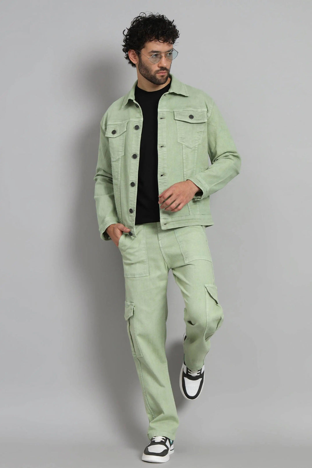 Regular Fit Pista Color Denim Jacket for Men - Peplos Jeans