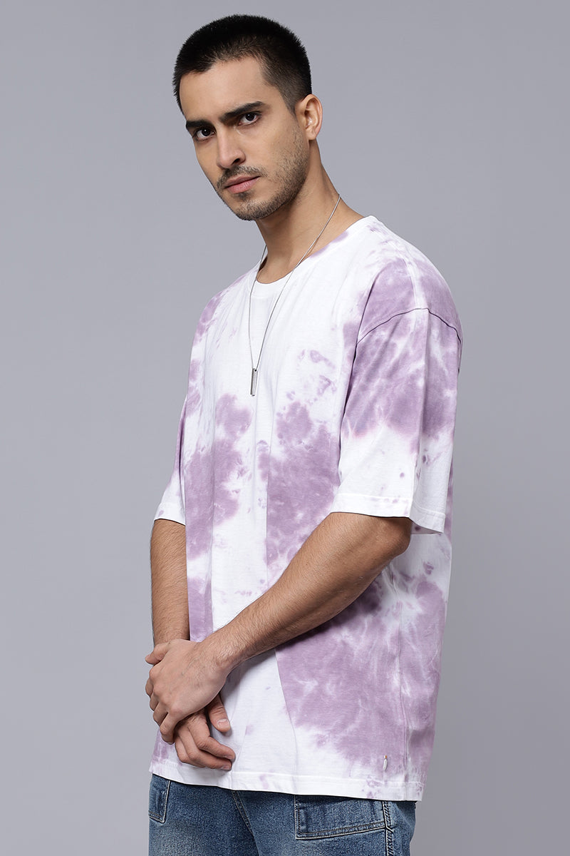 Men's Premium Cotton Multicolor Oversized Tie & Dye T-shirt - Peplos Jeans
