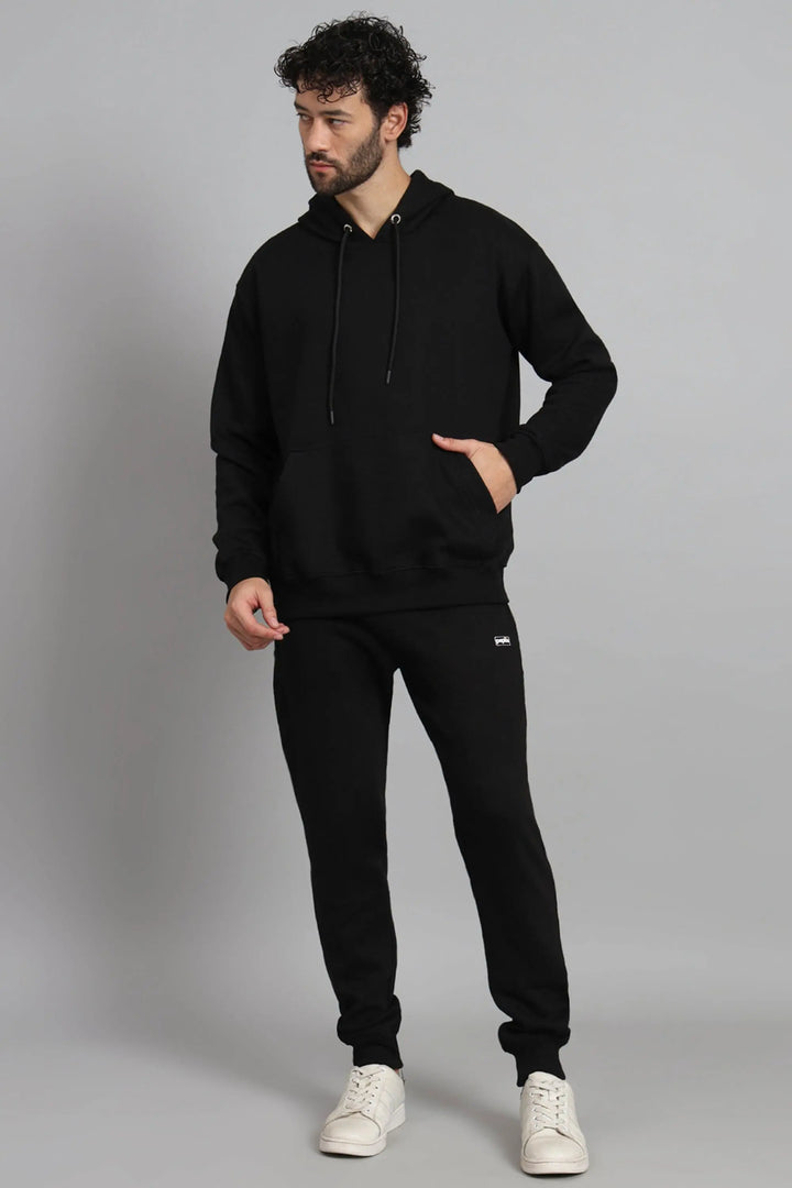 Regular Fit Printed Premium Black Hoodie For Men - Peplos Jeans