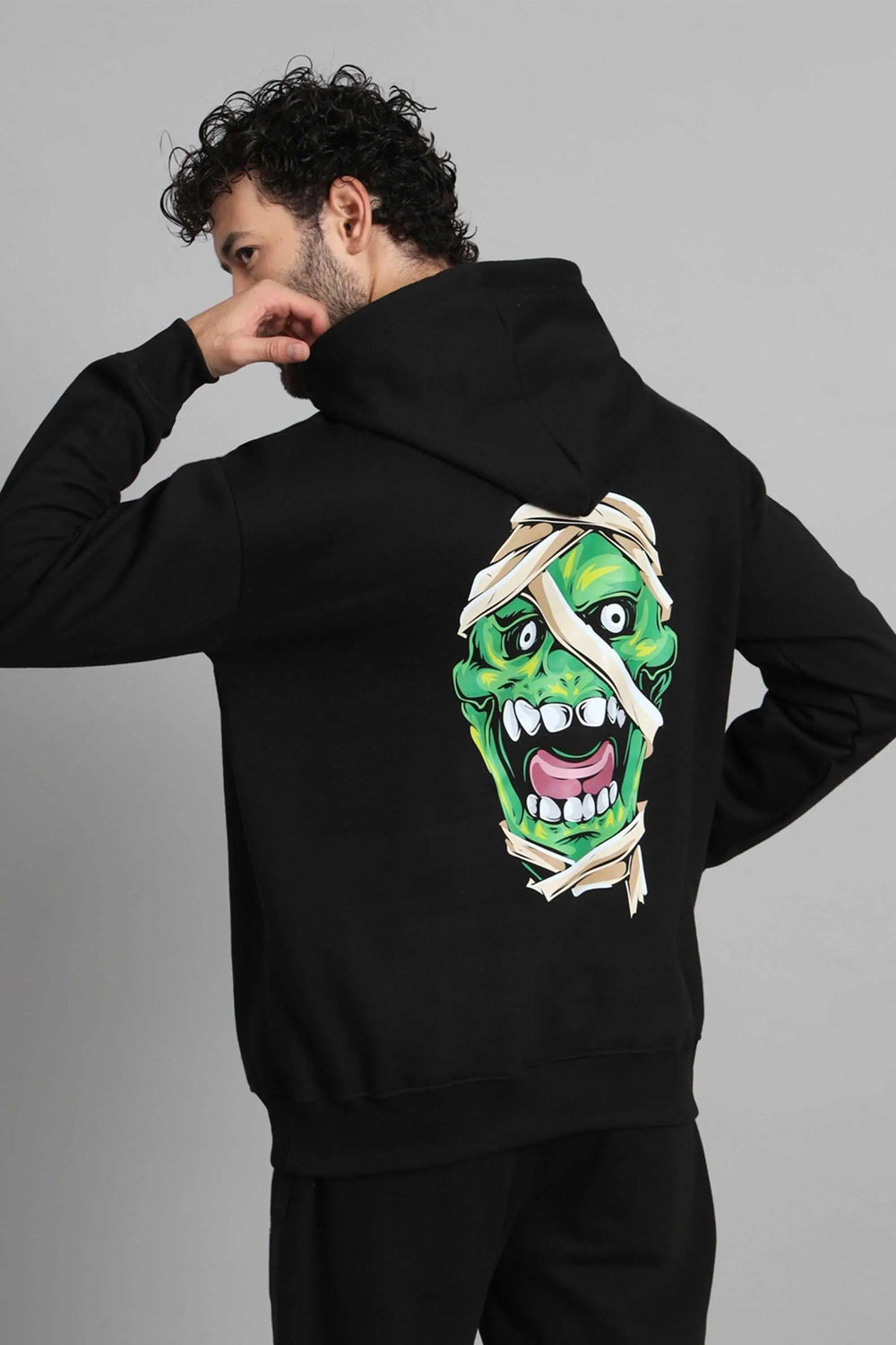Regular Fit Printed Premium Black Hoodie For Men - Peplos Jeans