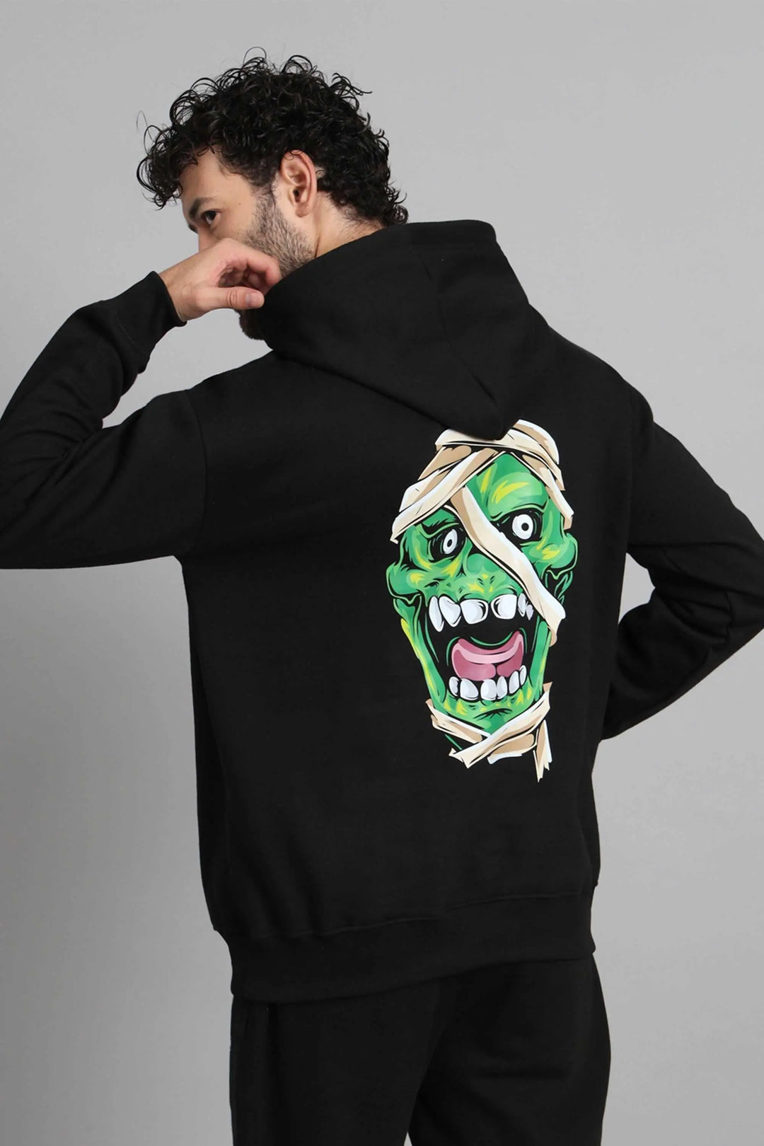 Regular Fit Printed Premium Black Hoodie For Men - Peplos Jeans