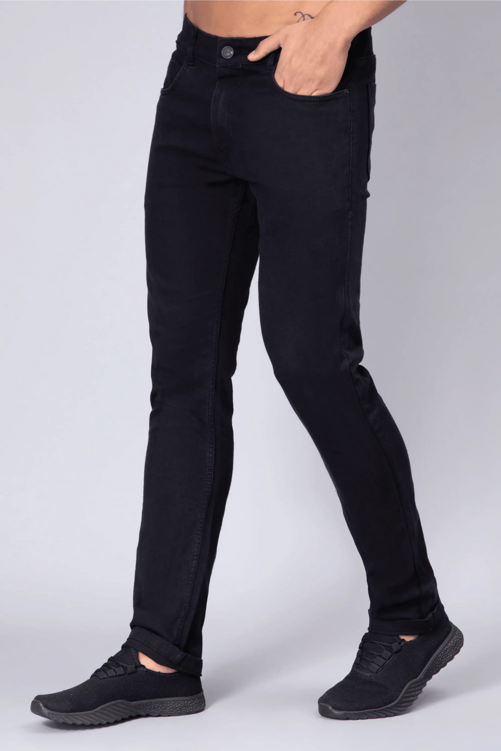 Slim Tapered Fit Z Black Premium Denim Jeans For Men - Peplos Jeans
