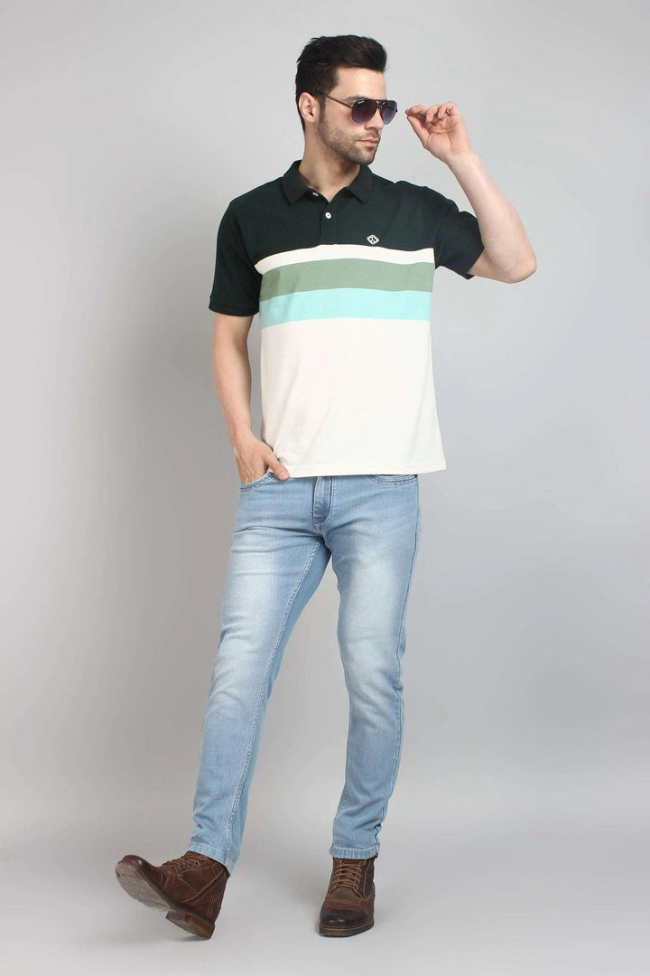 Ankle Fit Shine Blue Men's Denim Jeans - Peplos Jeans