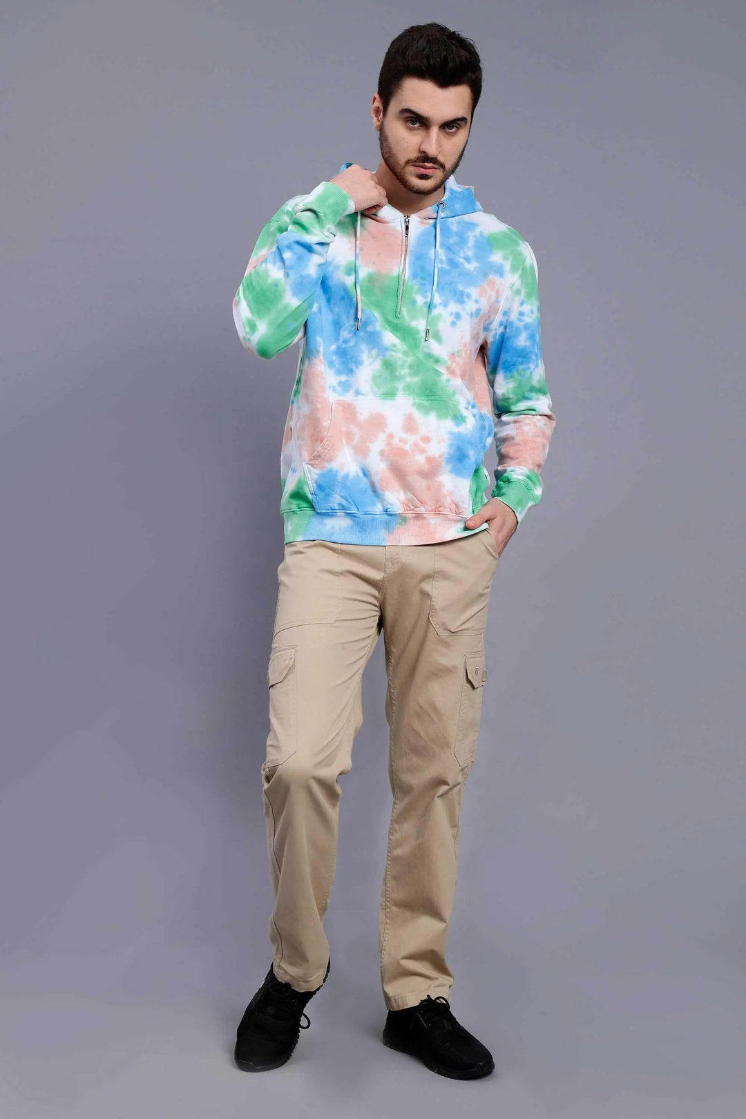 Regular Fit Tie Dye Premium Trendy Hoodie For Men - Peplos Jeans