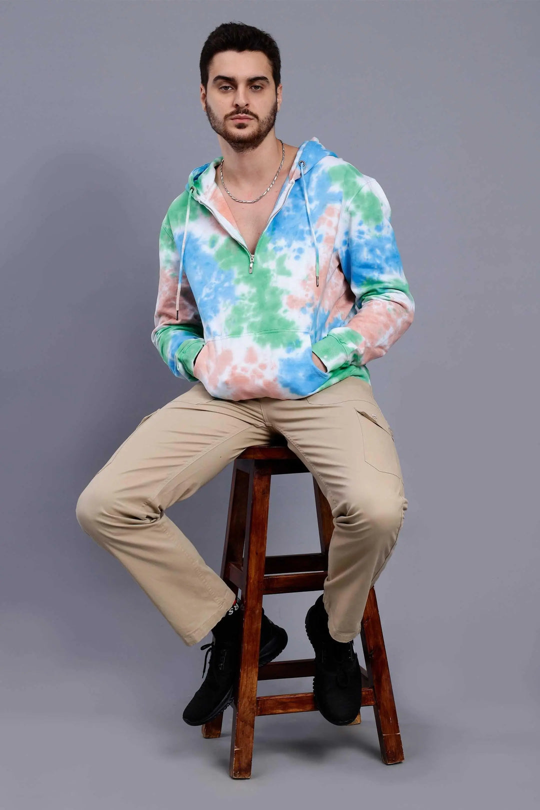 Regular Fit Tie Dye Premium Trendy Hoodie For Men - Peplos Jeans