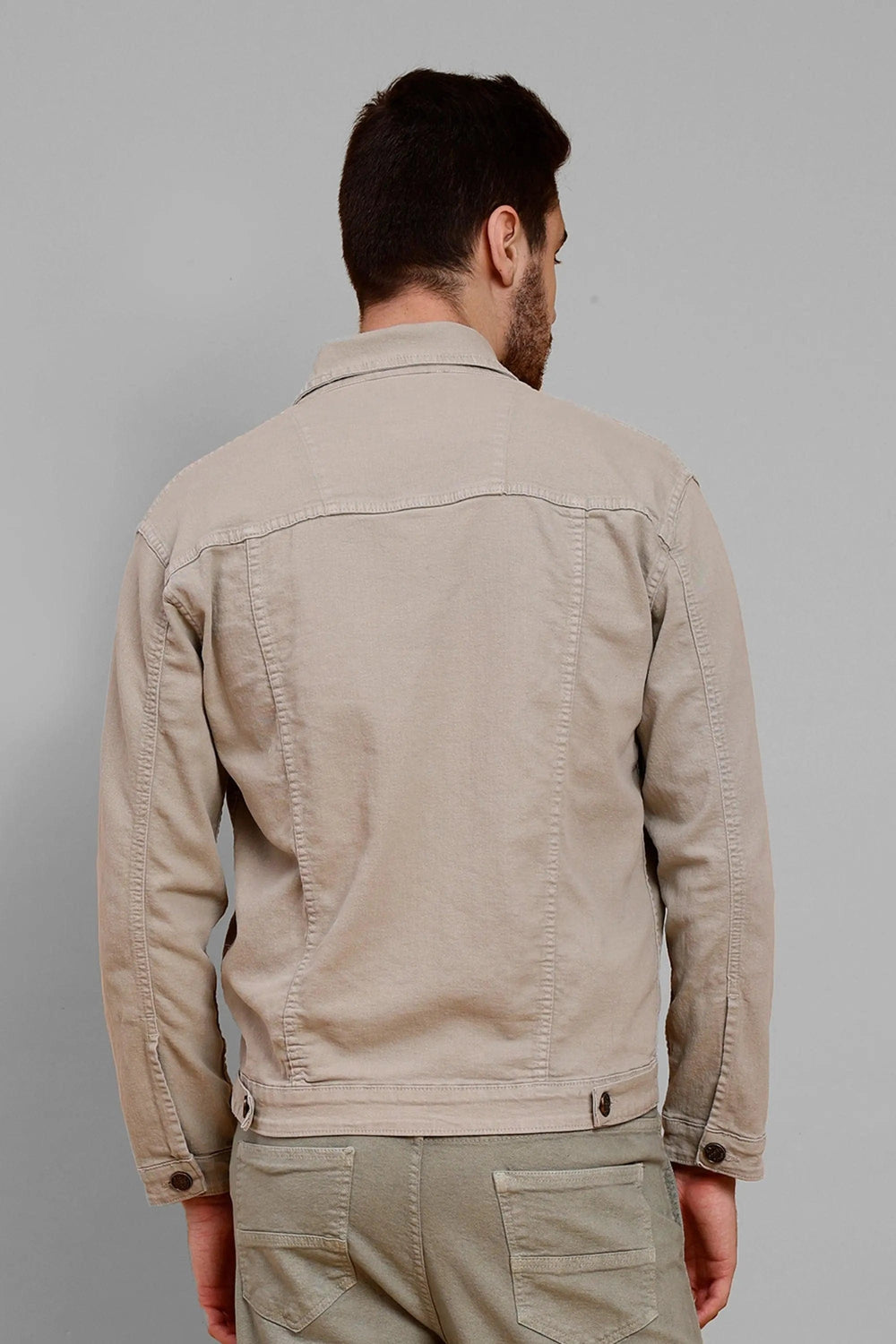 Regular Fit Grey Premium Denim Jacket for Men - Peplos Jeans