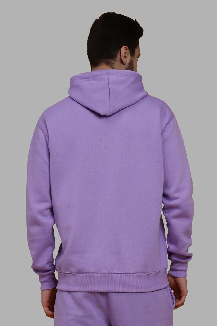 Regular Fit Solid Lavender Premium Hoodie For Men - Peplos Jeans