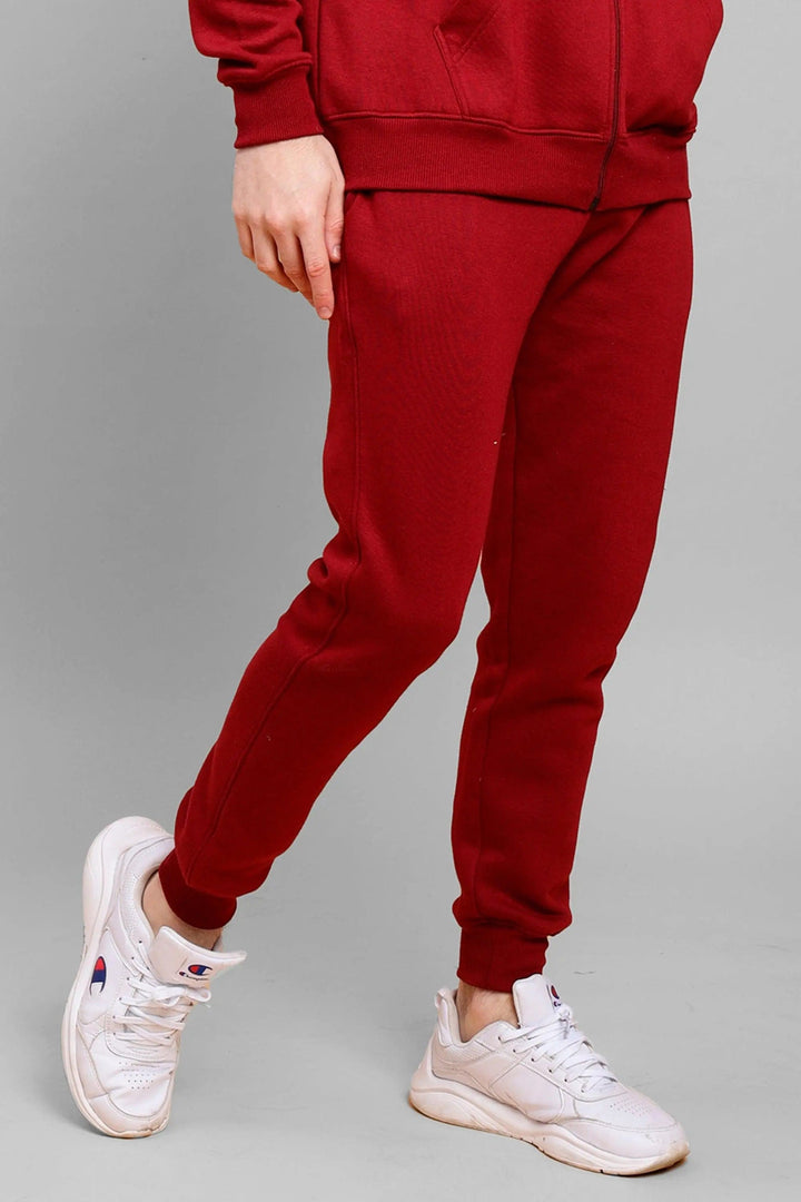 Men's Red Premium Cotton Joggers - Peplos Jeans