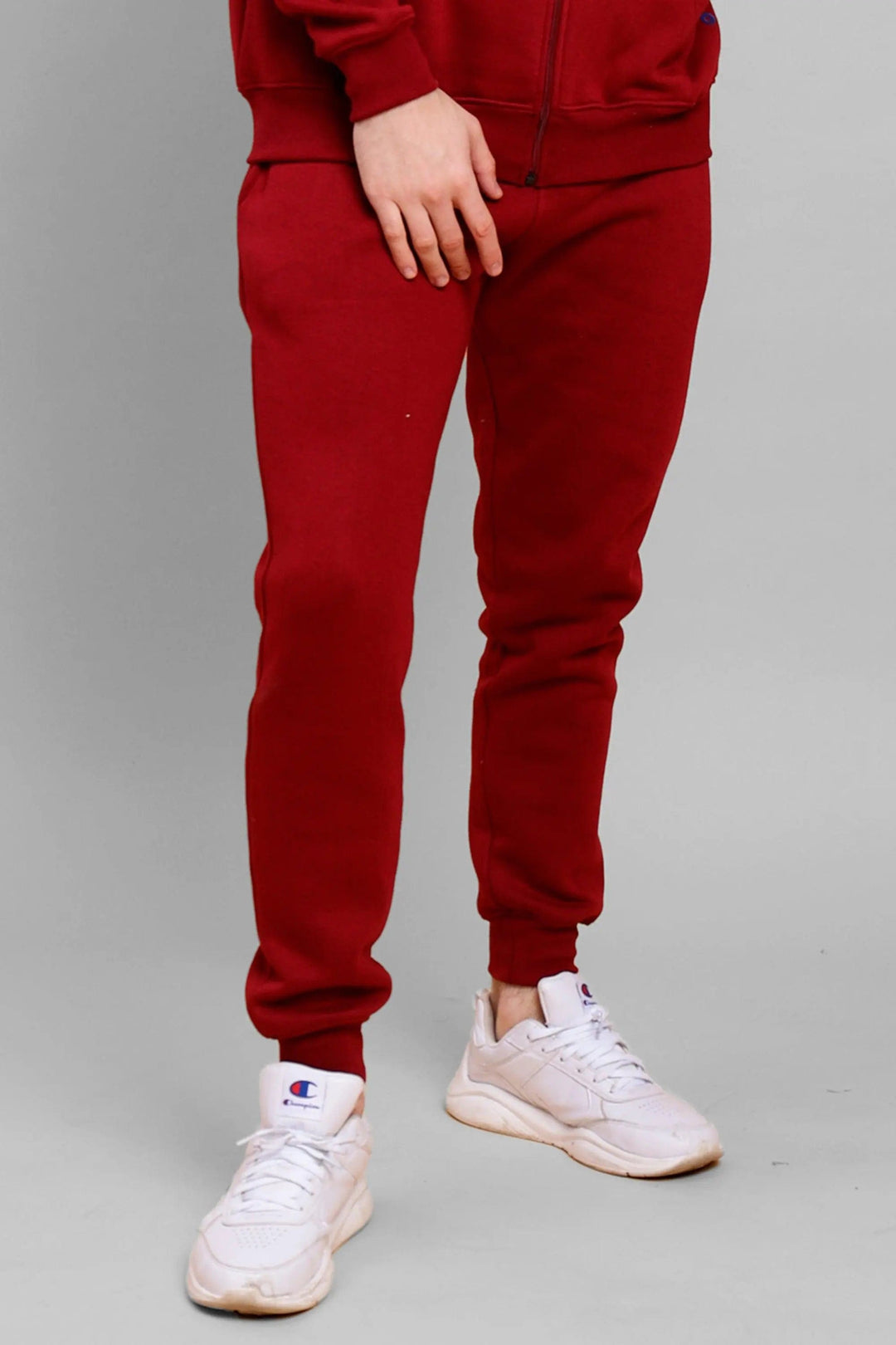 Men's Red Premium Cotton Joggers - Peplos Jeans