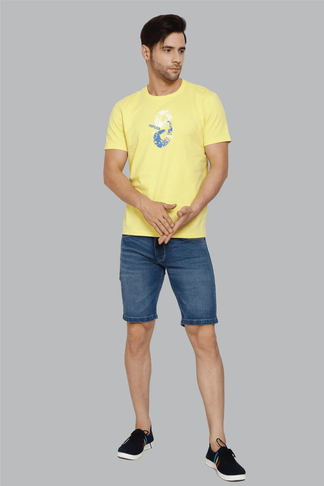 Slim Fit Blue Men's Denim shorts - Peplos Jeans