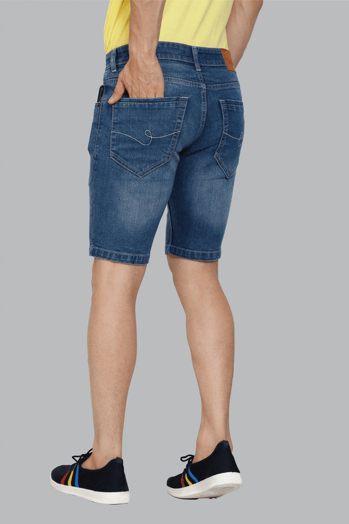 Slim Fit Blue Men's Denim shorts - Peplos Jeans
