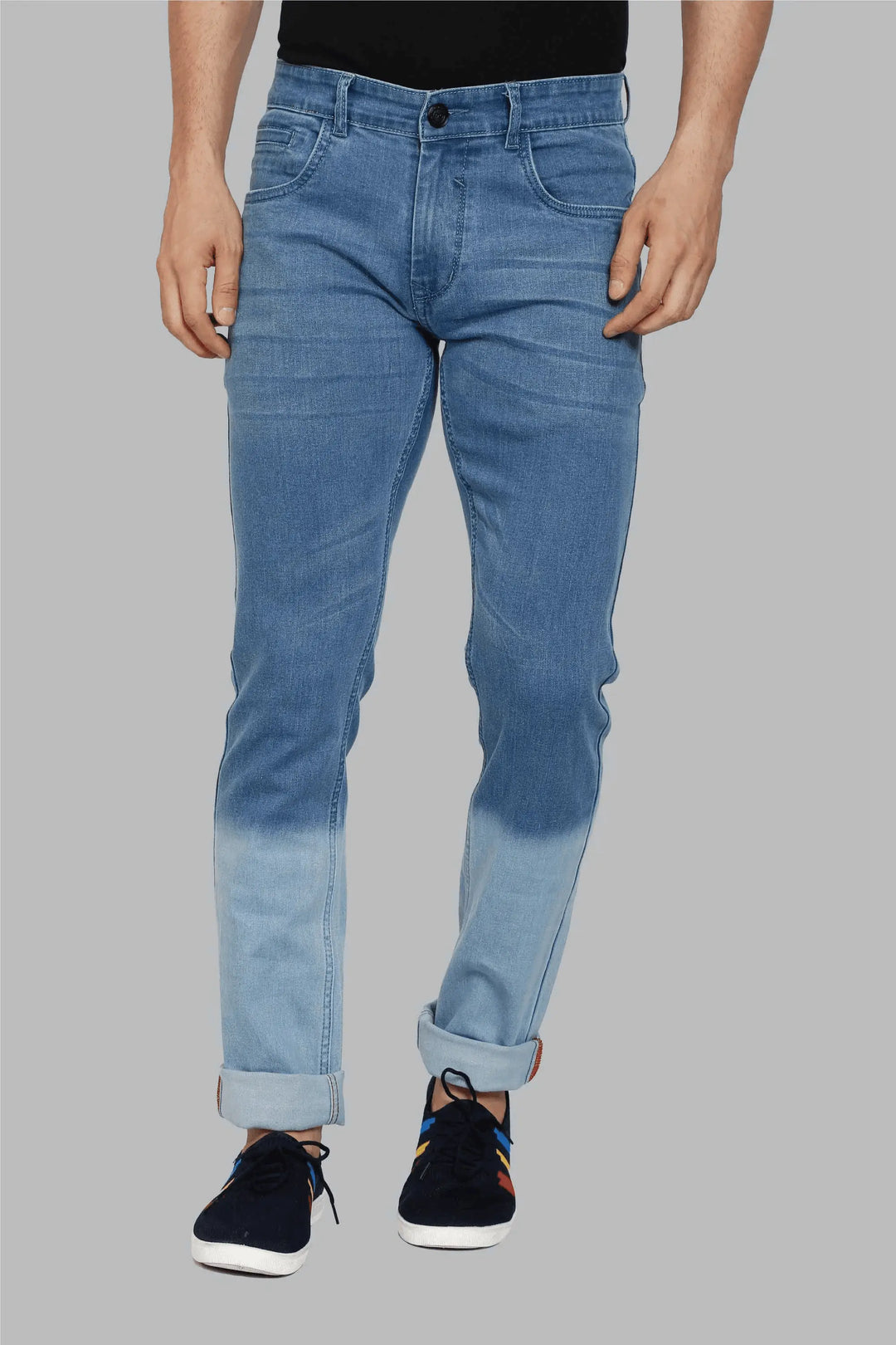 Slim Fit Blue Ombre Design Premium Denim Jeans For Men - Peplos Jeans