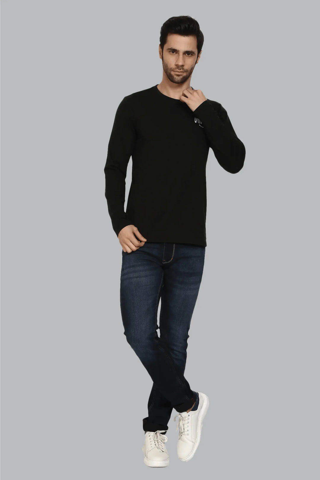 Slim Fit Dark Blue Stretchable Men's Denim Jeans - Peplos Jeans