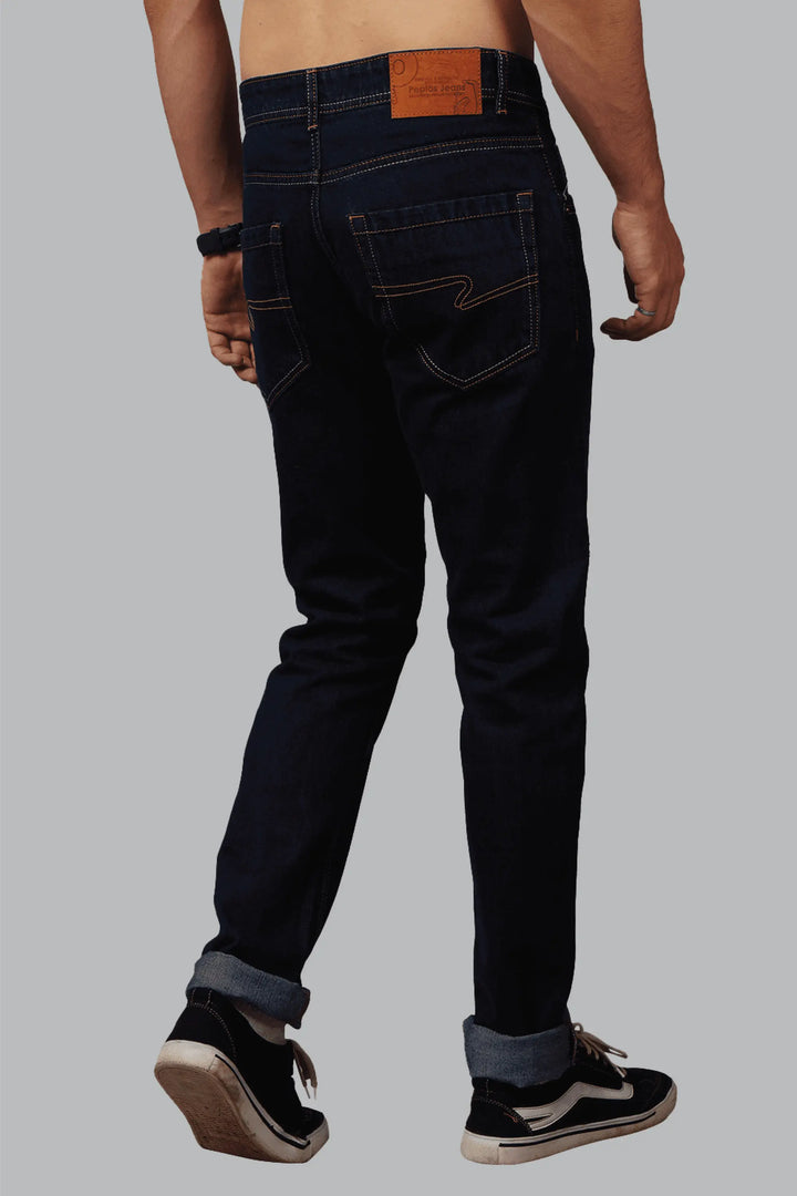 Slim Fit dark Blue Denim Jeans For Men - Peplos Jeans