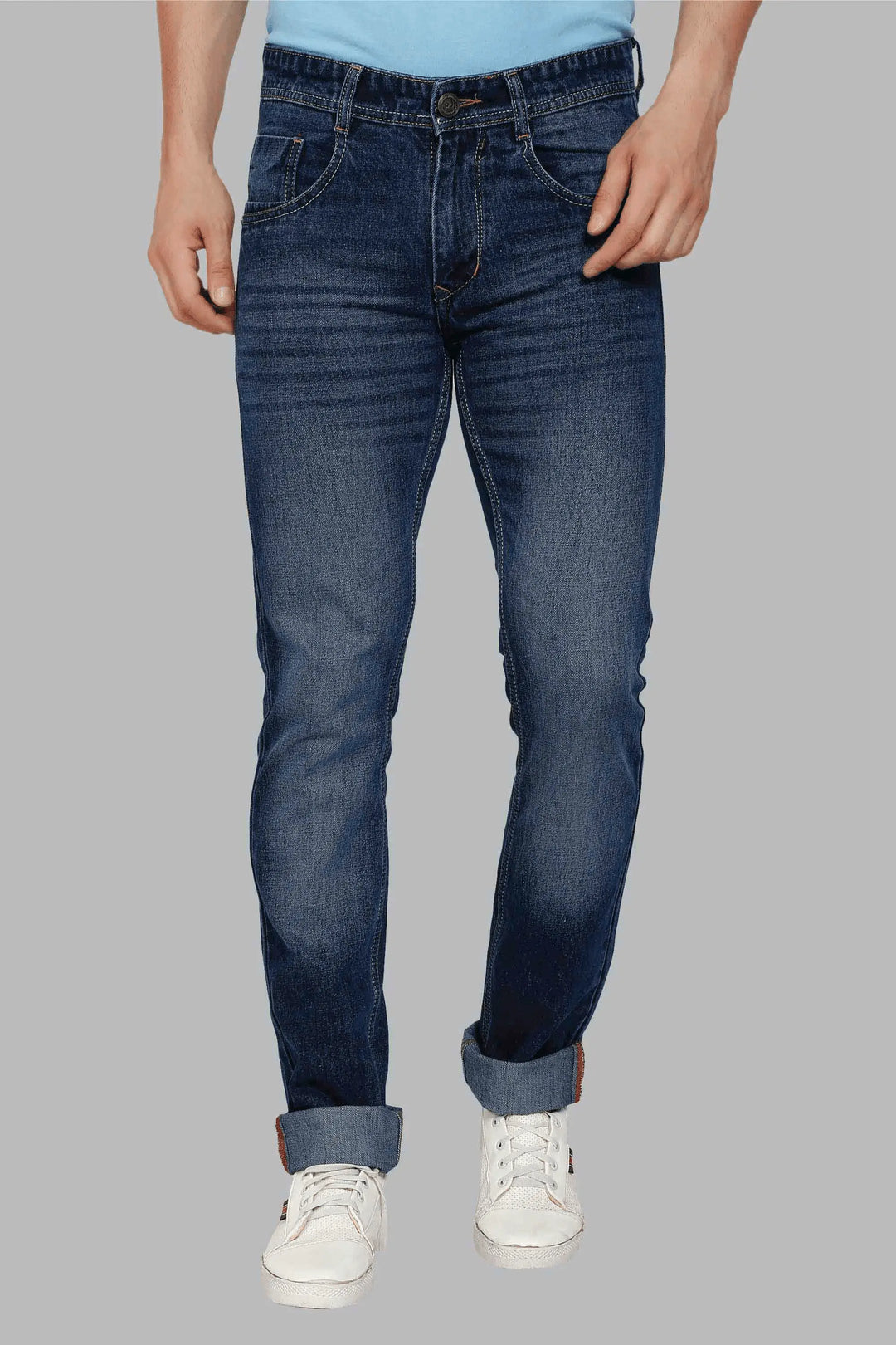 Slim Fit Blue with Shade Denim Jeans For Men - Peplos Jeans