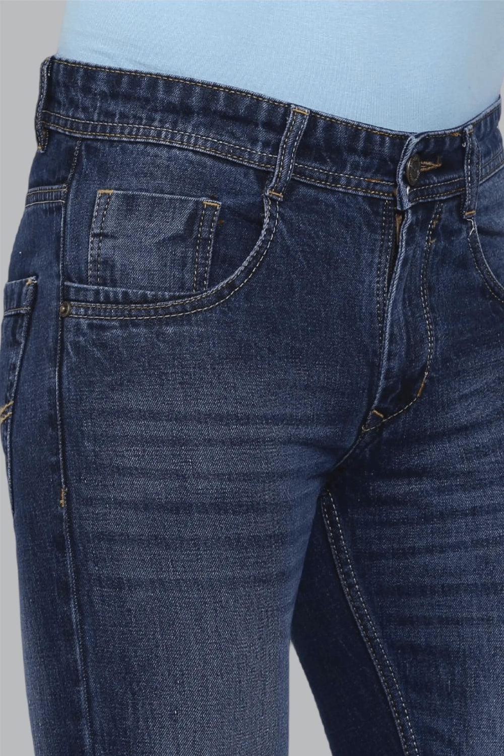 Slim Fit Blue with Shade Denim Jeans For Men - Peplos Jeans