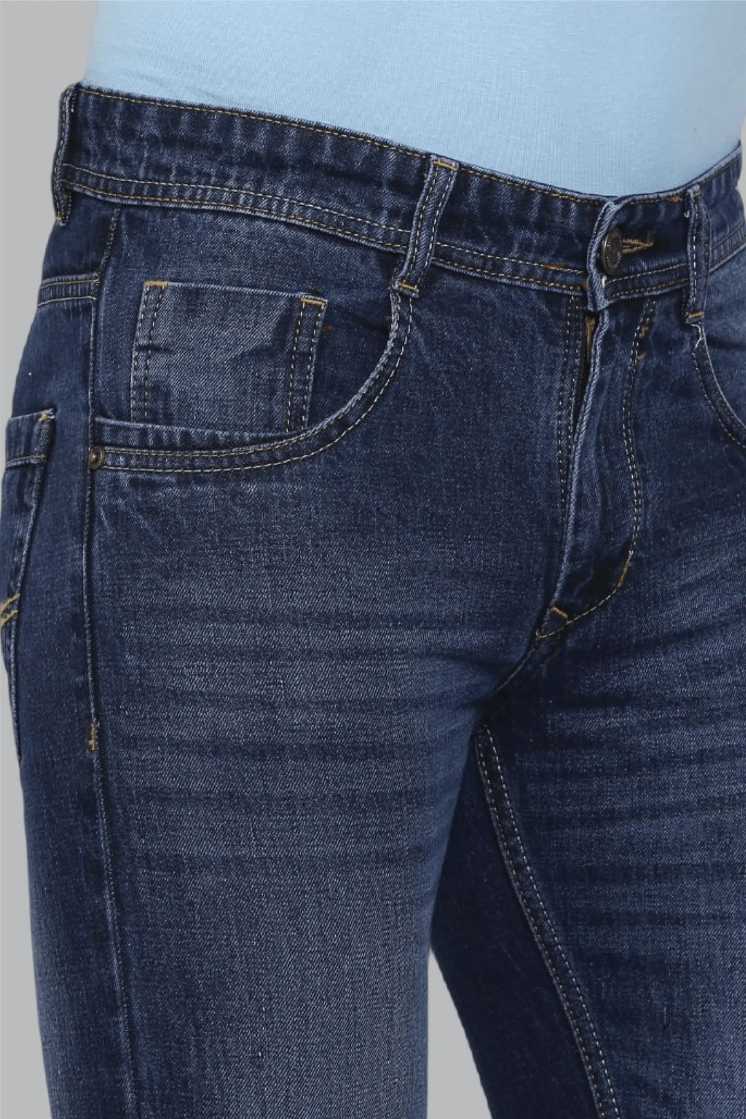 Slim Fit Blue with Shade Denim Jeans For Men - Peplos Jeans