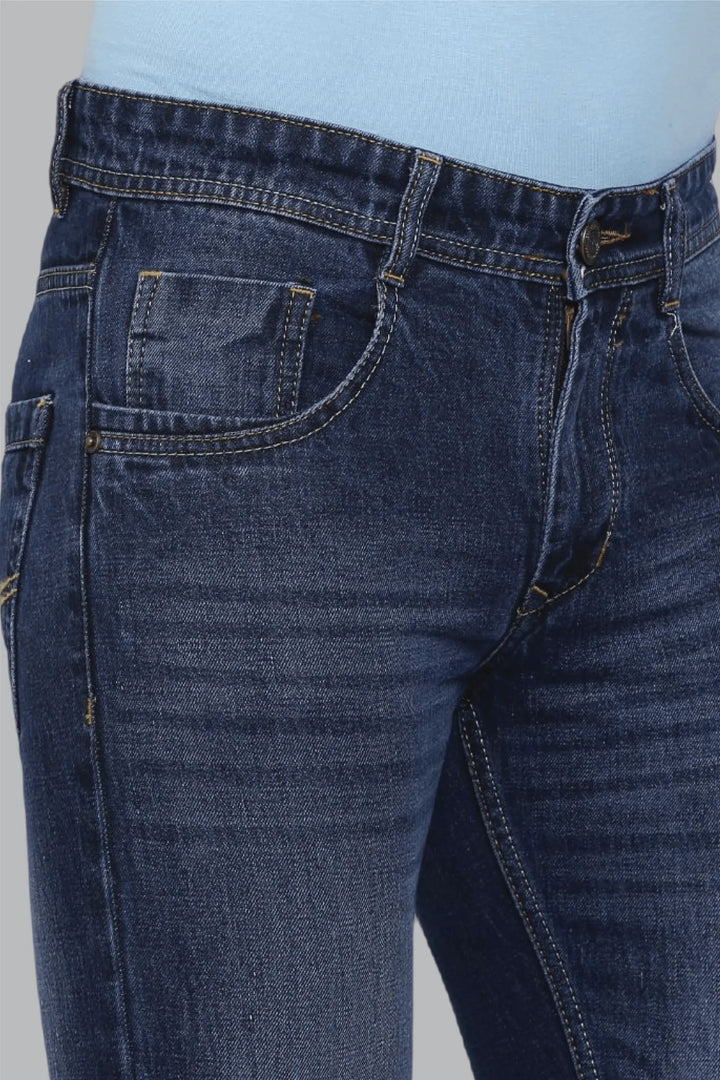 Slim Fit Blue with Shade Denim Jeans For Men - Peplos Jeans
