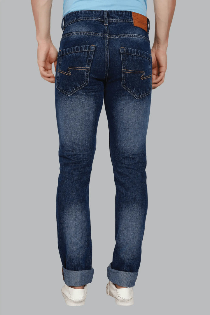 Slim Fit Blue with Shade Denim Jeans For Men - Peplos Jeans