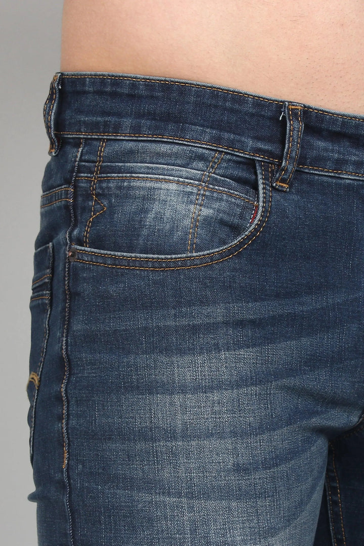 Slim Fit Grey Shade Blue Premium Men's Denim Jeans - Peplos Jeans