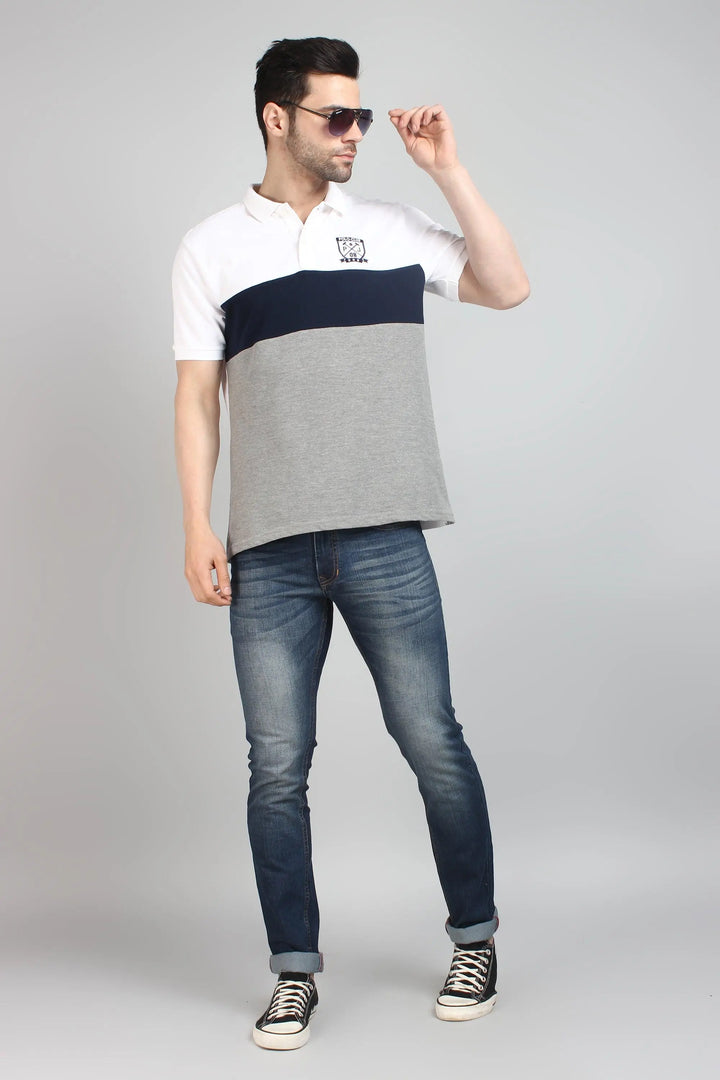 Slim Fit Grey Shade Blue Premium Men's Denim Jeans - Peplos Jeans