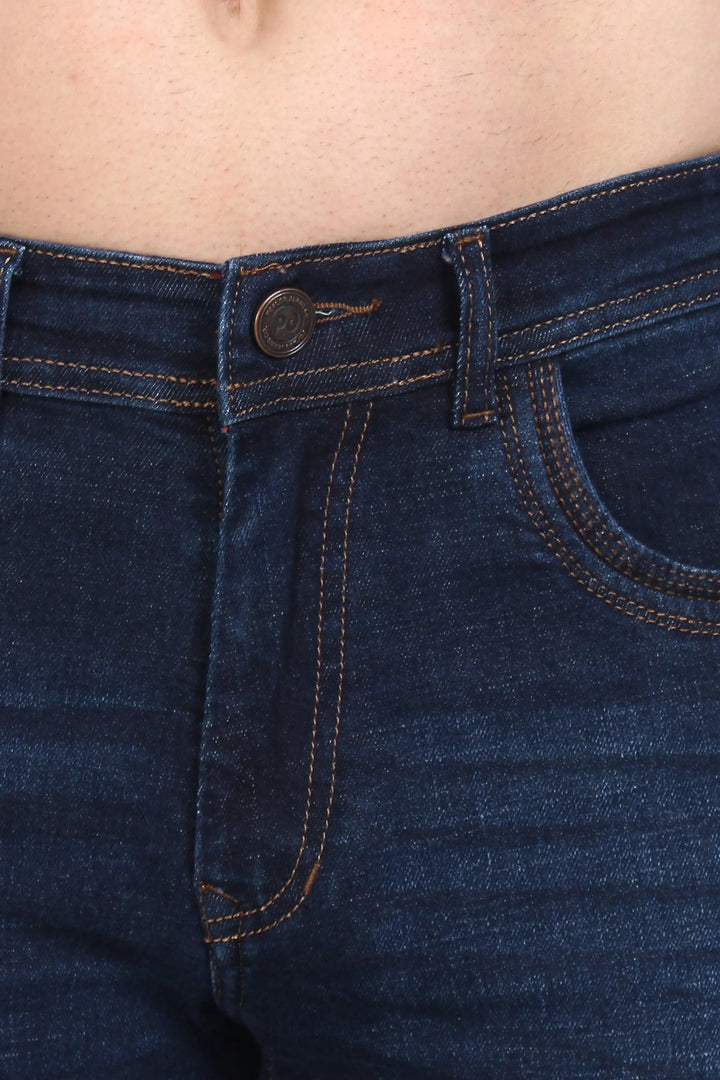 Relaxed Fit Dark Blue Premium Fabric Denim Jeans For Men - Peplos Jeans