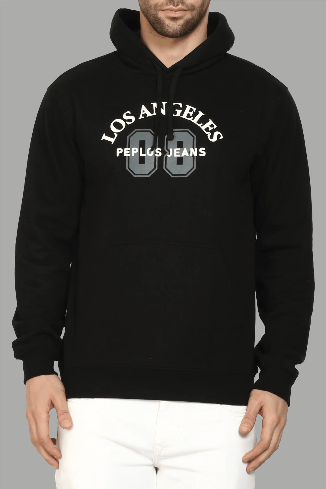 Regular Fit Printed premium Black Hoodie For Men - Peplos Jeans