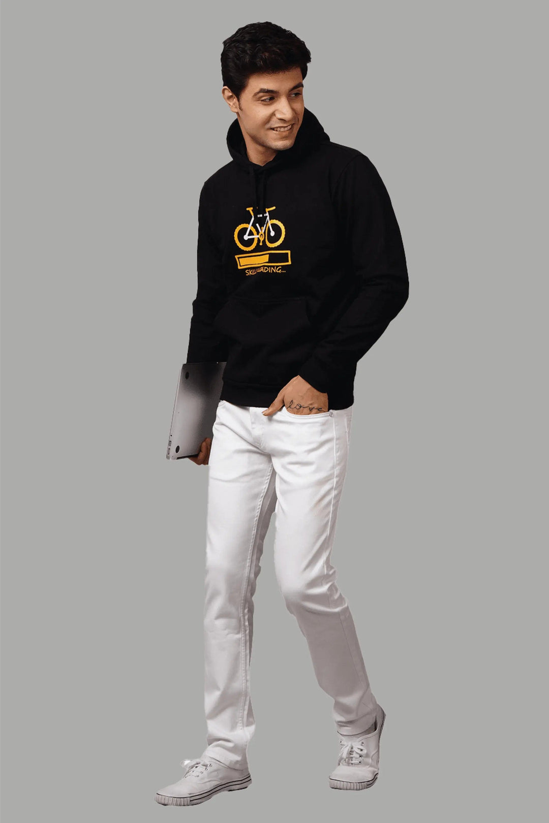 Regular Fit Classic Printed Hoodie For Men - Peplos Jeans