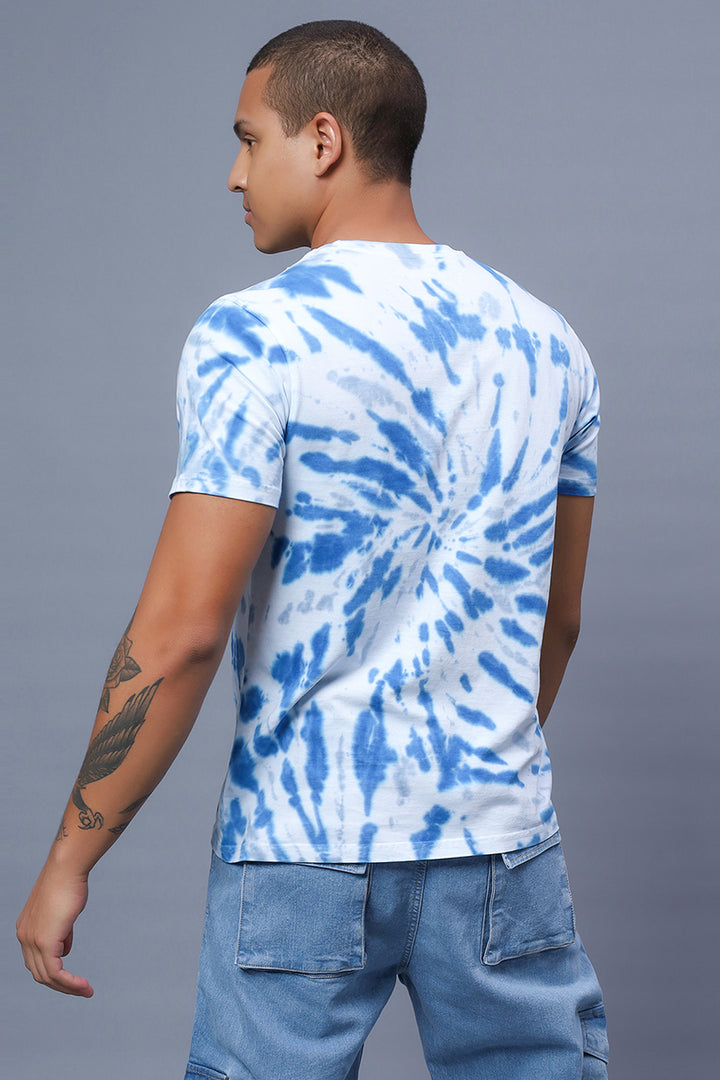 Men's Multi Color Pure Cotton Tie & Dye T-shirt - Peplos Jeans 