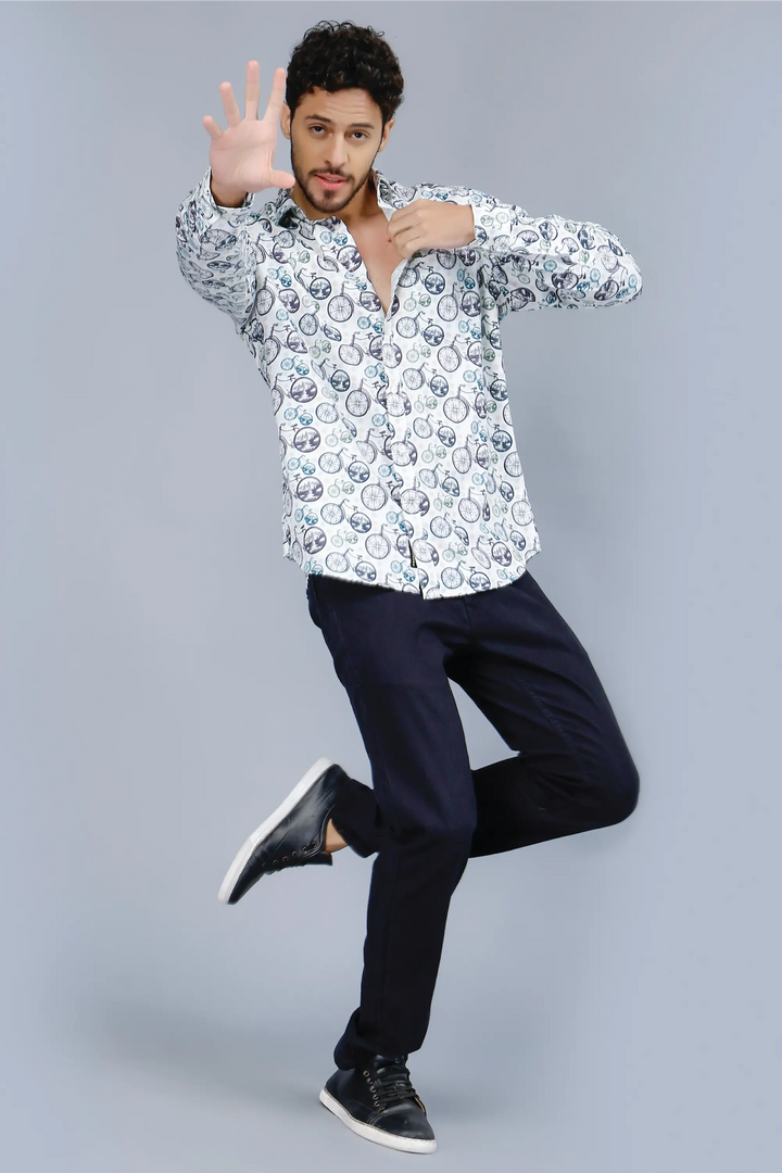 Men's Multi Color Trendy Style Printed Casual Shirt - Peplos Jeans 