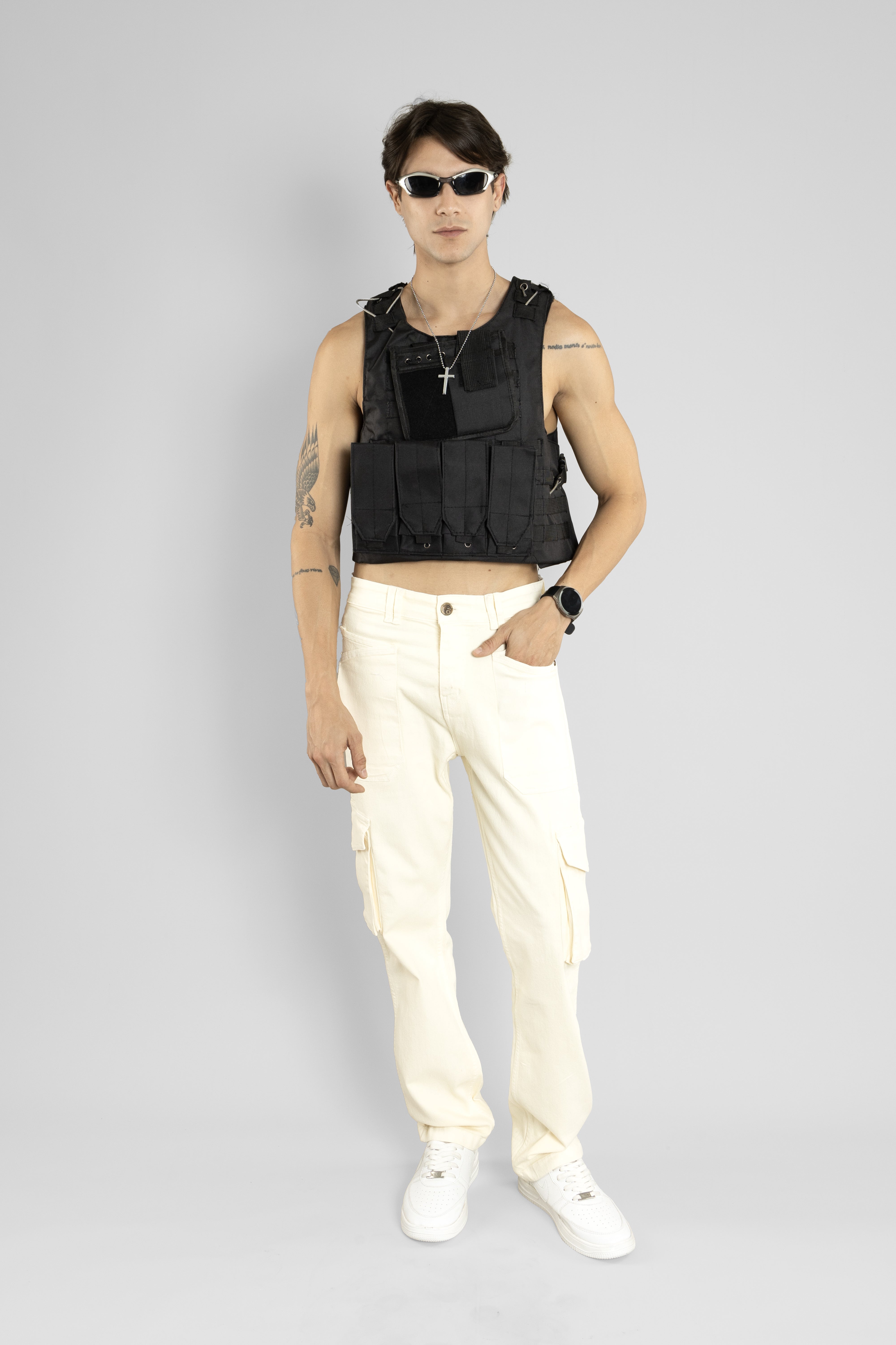 Ivory Color Cargo Pants for Men