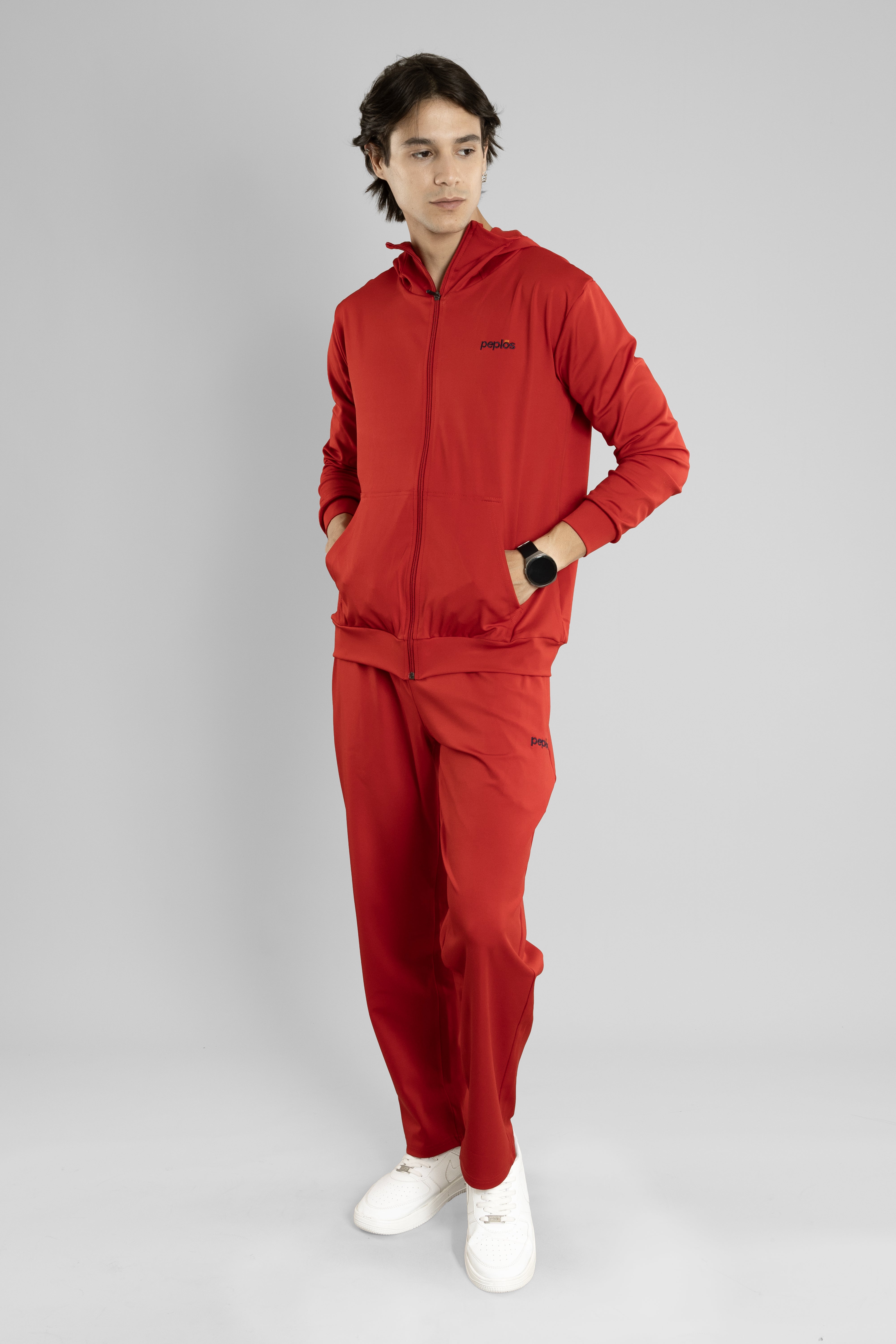 Peplos Red Tracksuit For Men