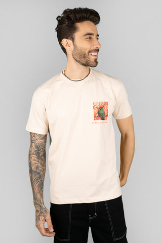 Men's Fawn Printed Regular Fit T-Shirt