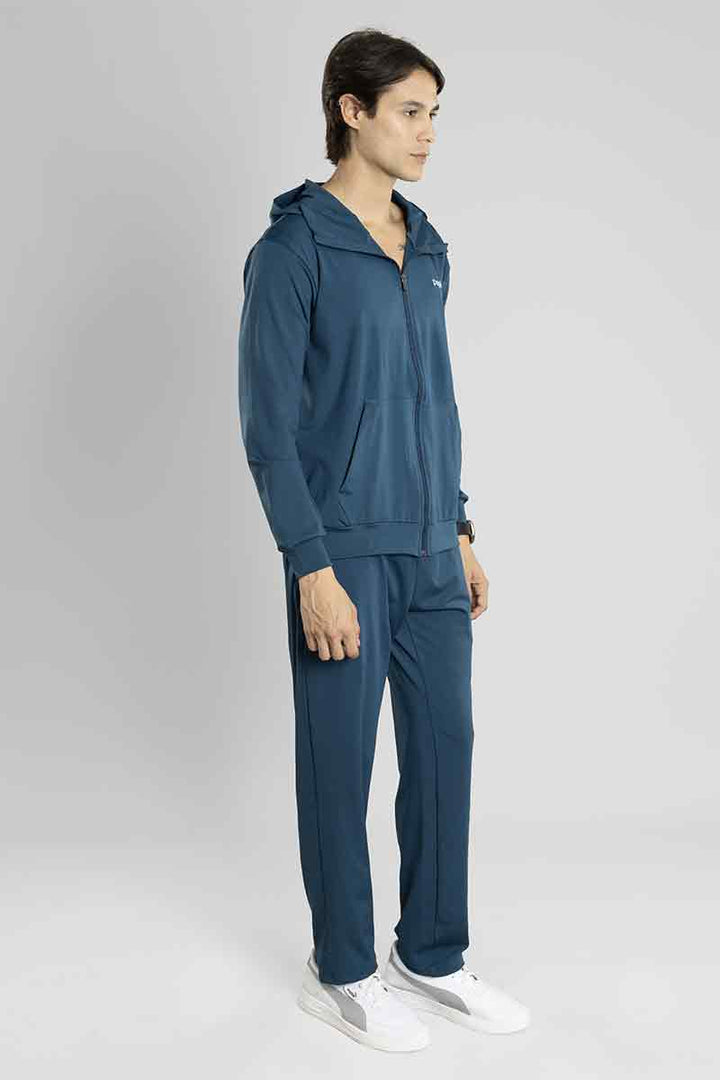 Regular Fit Stretchable Tracksuit (Airforce Blue)