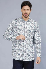Men's Multi Color Trendy Style Printed Casual Shirt