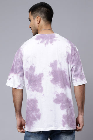 Men's Premium Multicolor Oversized Pink White Tie Dye Tee shirt