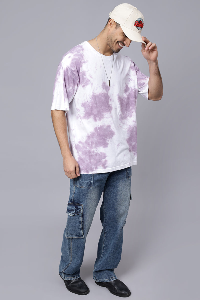 Men's Premium Cotton Multicolor Oversized Tie & Dye T-shirt