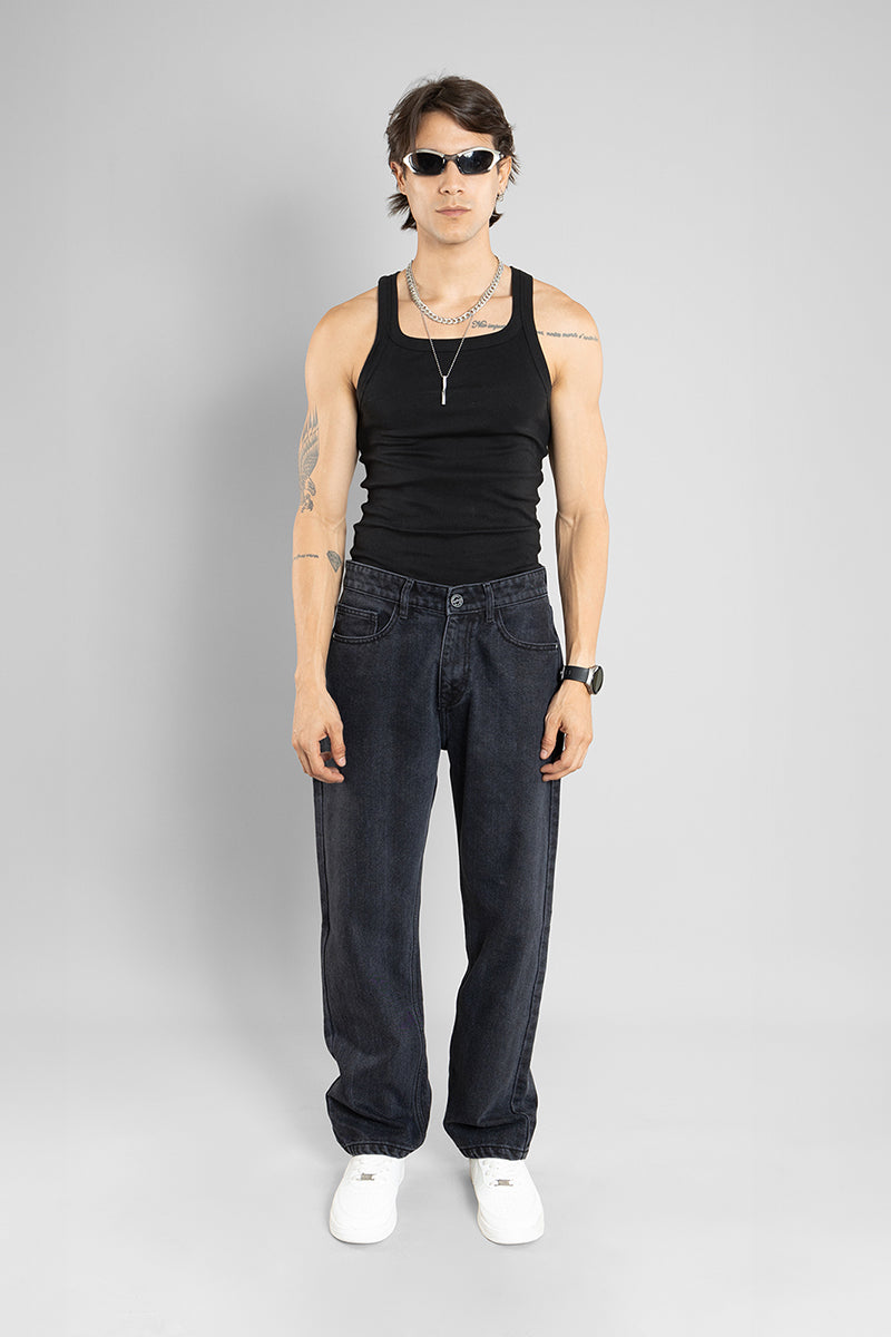 Regular Fit Jeans for Men (Black)