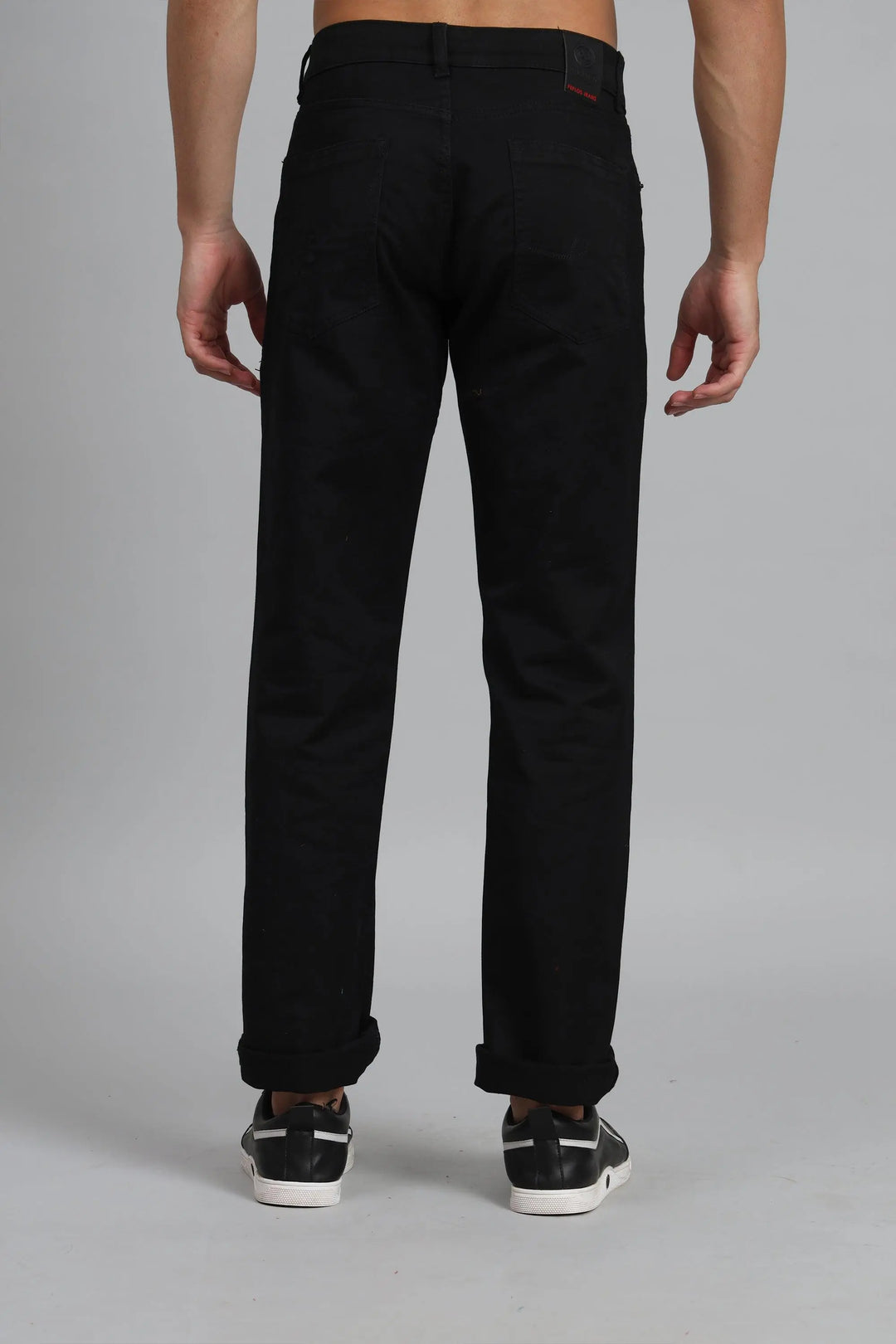 Relaxed Fit Dobby Black Premium Fabric Denim Jeans For Men - Peplos Jeans 