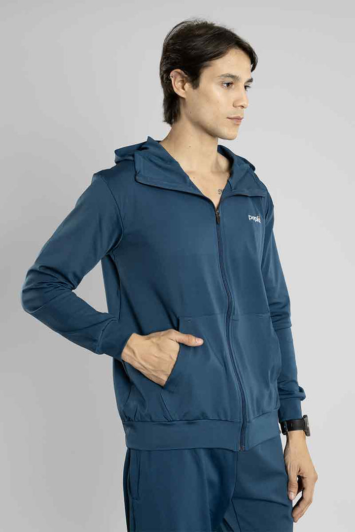 Regular Fit Stretchable Tracksuit (Airforce Blue)