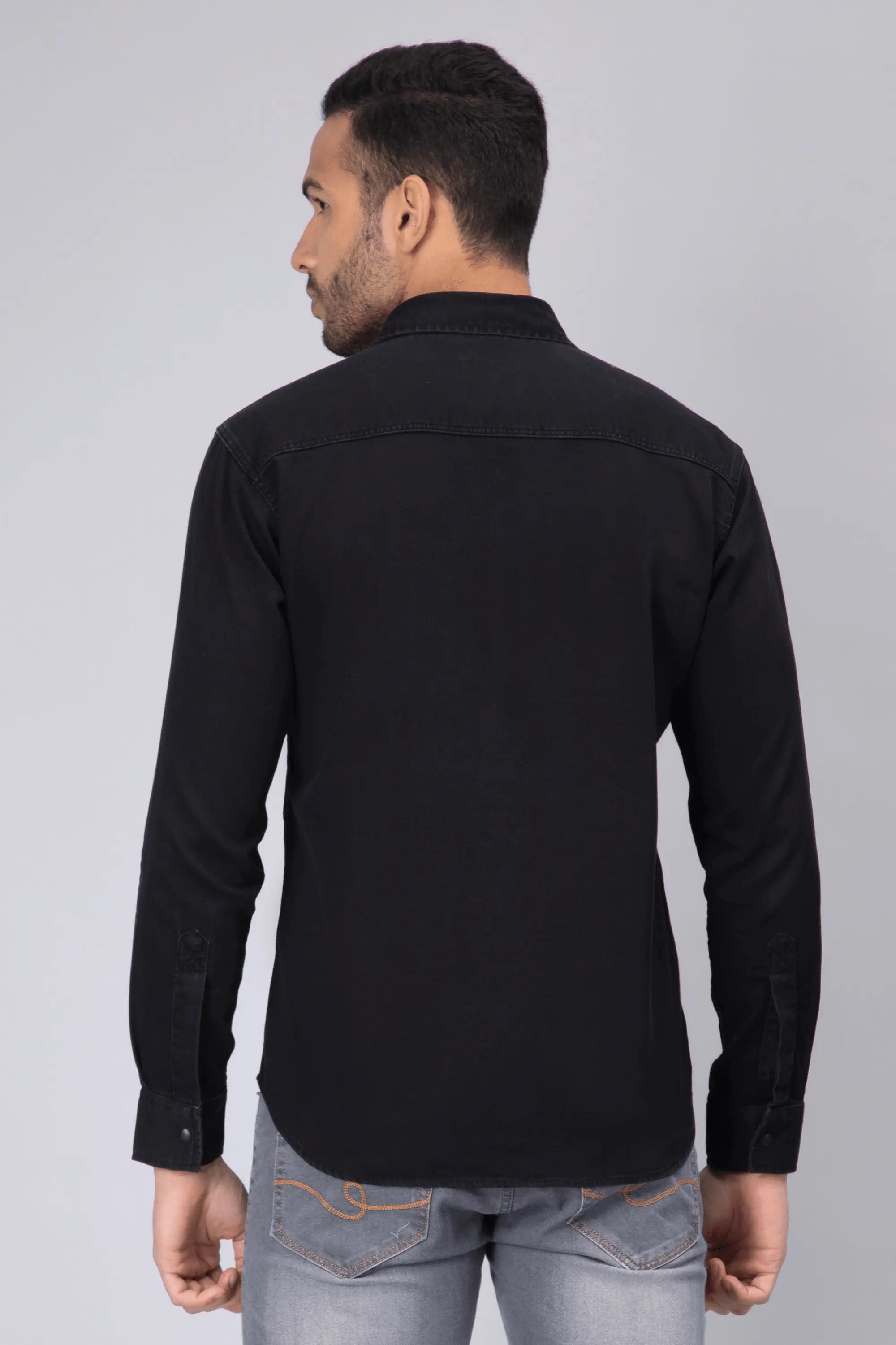 Nat Jastica Men Solid Casual Black Shirt - Buy Nat Jastica Men Solid Casual Black  Shirt Online at Best Prices in India | Flipkart.com