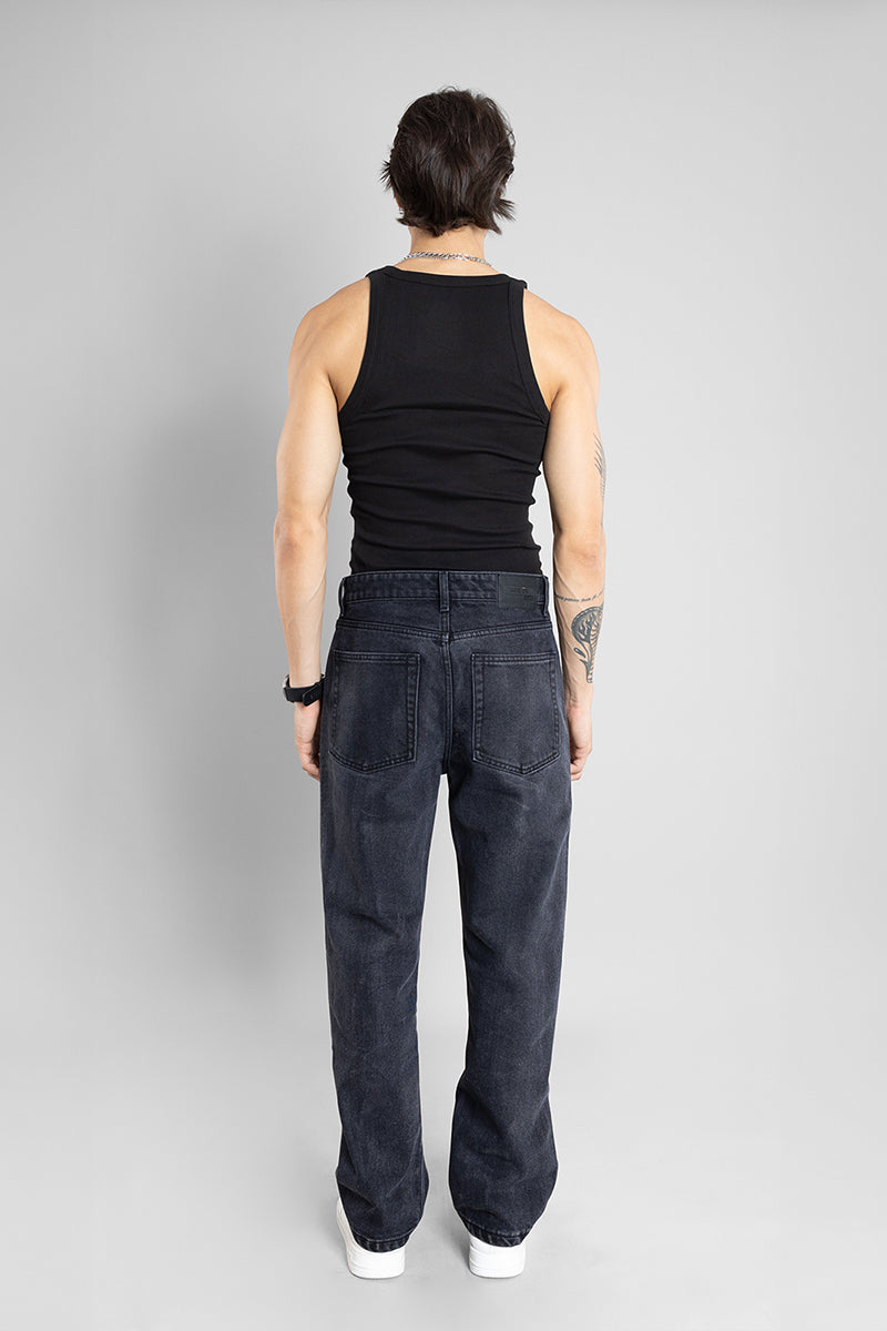 Regular Fit Jeans for Men (Black)