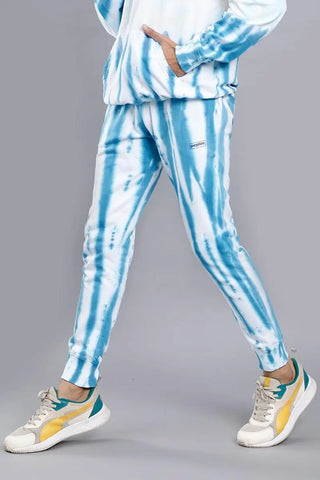 REGULAR FIT SOLID WHITE TIE & DYE PREMIUM JOGGERS FOR MEN