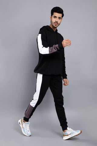 REGULAR FIT BLACK PREMIUM JOGGERS FOR MEN