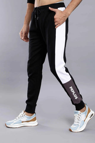 Regular Fit Black Hoodie-Trouser Co-ord Set For Men