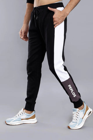 REGULAR FIT BLACK PREMIUM JOGGERS FOR MEN